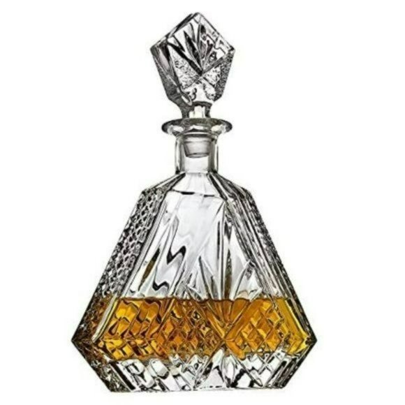 Dublin Collection Triangular Crystal Wine Whiskey Liquor Decanter 610ml - Picture 4 of 16